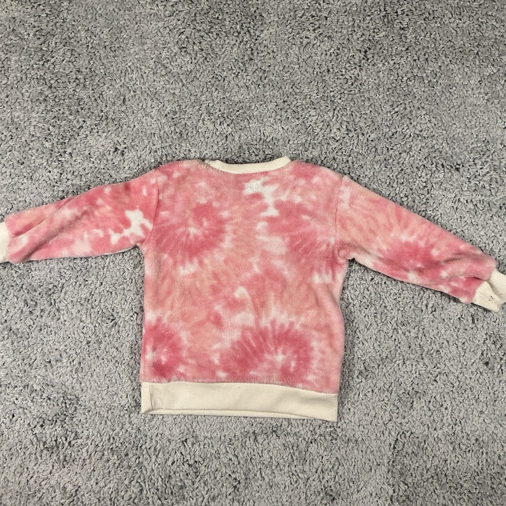 Disney Minnie Mouse Girls Pink Tie-Dye Sweatshirt with Sequins Size 2T - Picture 7 of 14